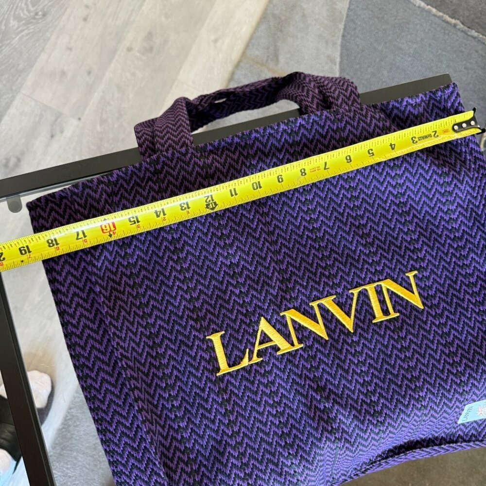 Lanvin Fabric Tote Bag, X Future Curb Cotton, Purple Black, Medium - Picture 13 of 16